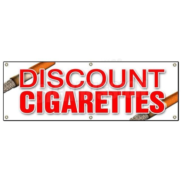 Signmission DISCOUNT CIGARETTES BANNER SIGN cheap tobacco smoking cigars smoke brand B-72 Discount Cigarettes